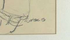 PAIR WILLIAM WINTER GRAPHITE DRAWINGS