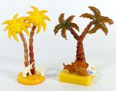TWO BAKELITE PALM TREES