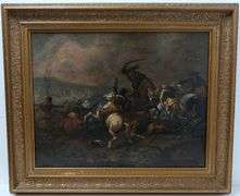 CROMWELLIAN BATTLE PAINTING