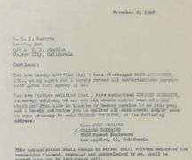 EXTREMELY RARE AUTOGRAPHED DOCUMENT BY JUDY GARLAND