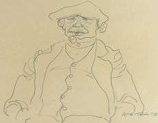 PAIR WILLIAM WINTER GRAPHITE DRAWINGS