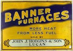BANNER FURNACES ADVERTISING SIGN