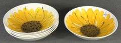 VERA NEUMANN SUNFLOWER PATTERN SERVING BOWLS