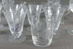 100 PIECES OF CORNFLOWER STEMWARE