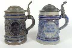 2 SUPERB ANTIQUE GERMAN STEINS