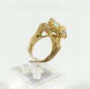 14K GOLD LADIES' CLUSTER RING