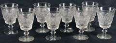 MATCHING SET OF 8 EAPG WINE/WATER GOBLETS