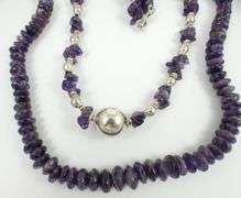 2 AMETHYST NECKLACES