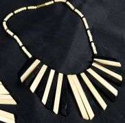 2 VINTAGE BONE NECKLACES