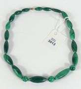 VINTAGE MALACHITE BEAD NECKLACE