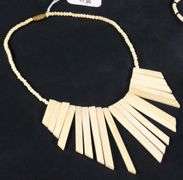2 VINTAGE BONE NECKLACES