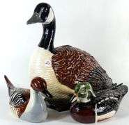 ART POTTERY DUCKS & CANADA GOOSE