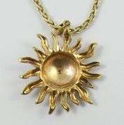"SUN" PENDANT ON CHAIN