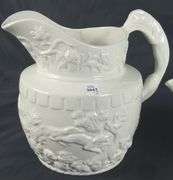OVERSIZE ANTIQUE ENGLISH PITCHER & SYLVAC FRUIT BOWL