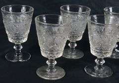 MATCHING SET OF 8 EAPG WINE/WATER GOBLETS