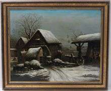 19TH CENTURY PAINTING ON TIN