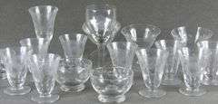 100 PIECES OF CORNFLOWER STEMWARE