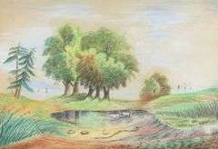 ANTIQUE PASTEL DRAWING