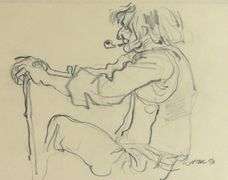 PAIR WILLIAM WINTER GRAPHITE DRAWINGS