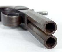 BELGIAN DOUBLE BARREL PERCUSSION BELT PISTOL