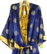 LUXURIOUS EMBROIDERED 100% SILK HOUSE/BATH ROBE
