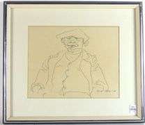 PAIR WILLIAM WINTER GRAPHITE DRAWINGS