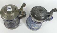 2 SUPERB ANTIQUE GERMAN STEINS