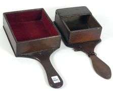 PAIR OF EARLY ENGLISH OFFERTORY COLLECTION BOXES