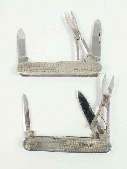2 STERLING SILVER POCKET KNIVES