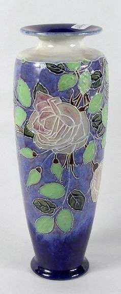 TALL ROYAL DOULTON LAMBETH VASE