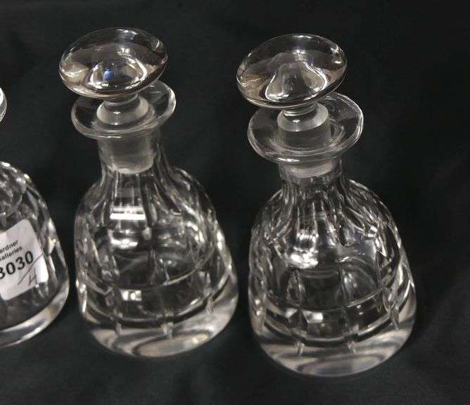 4 MATCHING CRYSTAL PERFUMES/COLOGNES