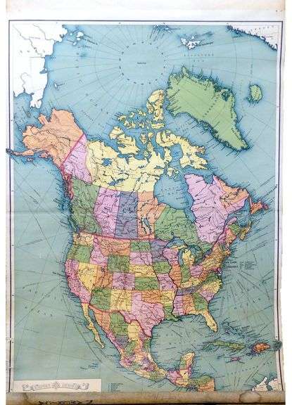 VINTAGE MAP OF NORTH AMERICA