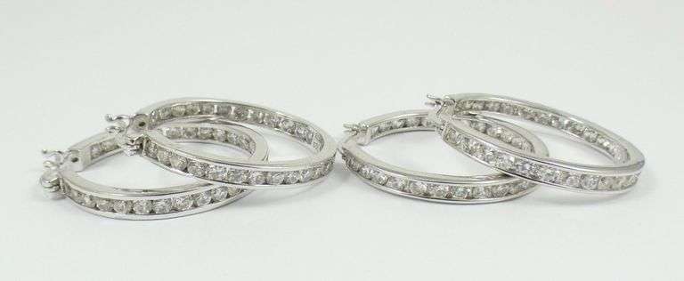 4 PAIRS STERLING EARRINGS