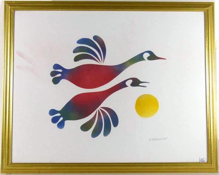 SIMON BRASCOUPE STENCIL PRINT