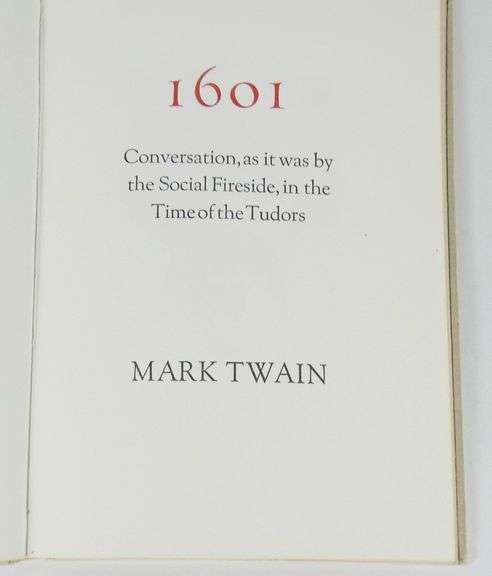MARK TWAIN'S "1601"