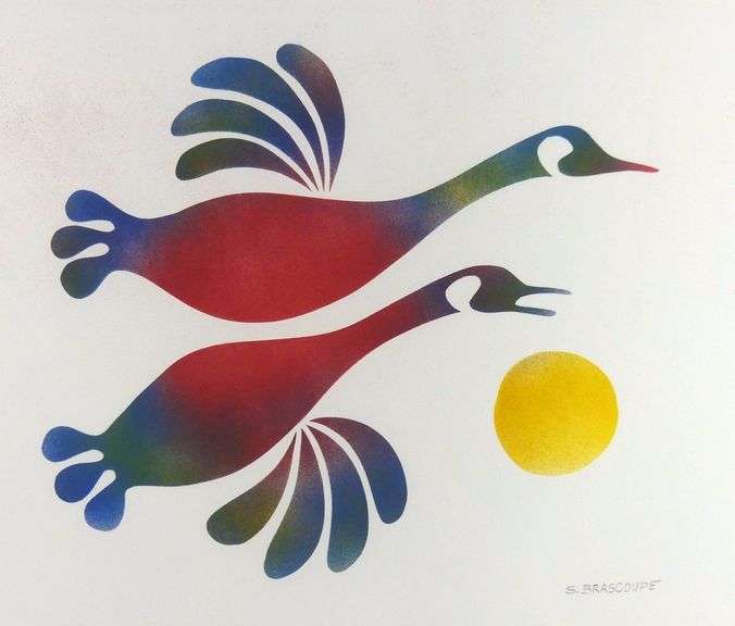 SIMON BRASCOUPE STENCIL PRINT