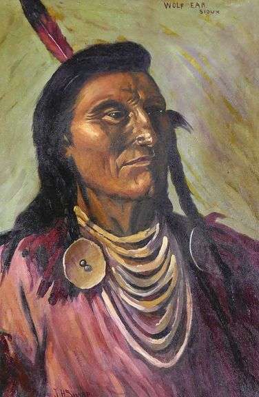 VINTAGE INDIGENOUS PORTRAIT OIL