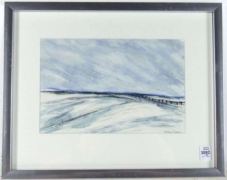 PAIR WATERCOLOURS BY LARRY KINNEAR