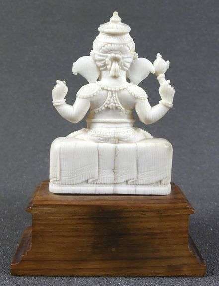 IVORY GANESHA CABINET FIGURE