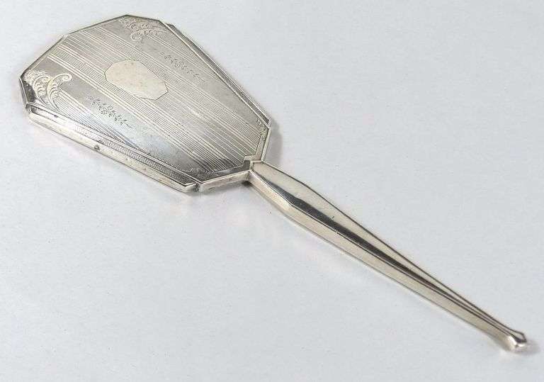 STERLING ART DECO VANITY MIRROR