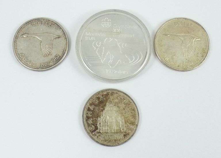 4 CANADIAN SILVER COINS