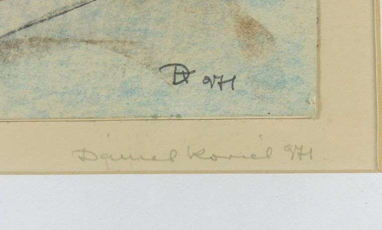 PAIR MIXED MEDIA DRAWINGS