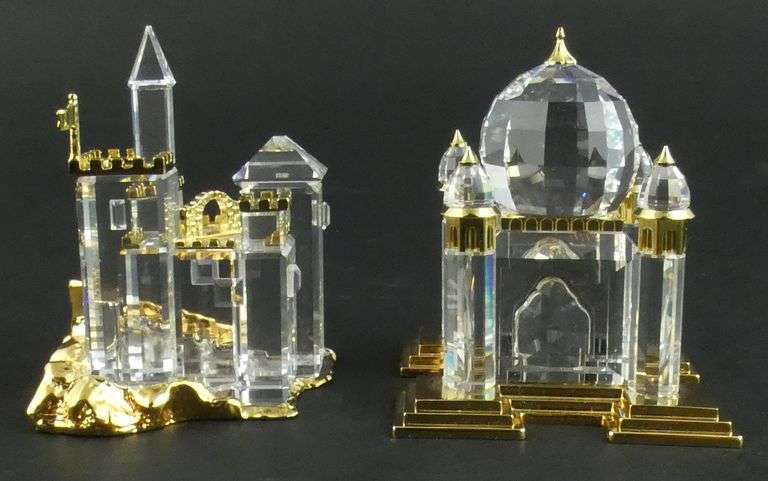 4 SWAROVSKI CRYSTAL BUILDINGS
