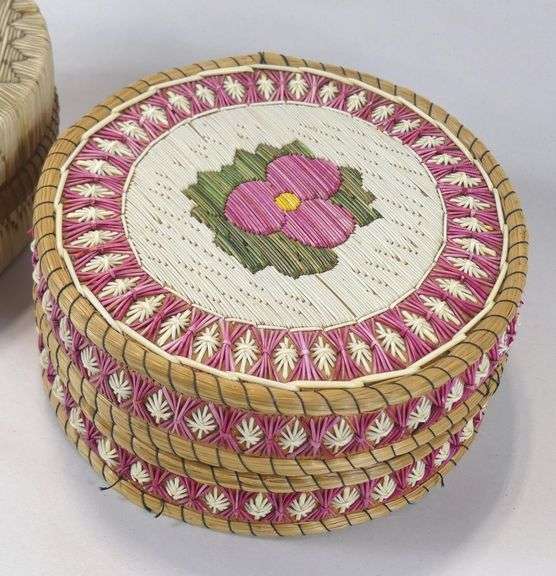 TWO QUILL BASKETS
