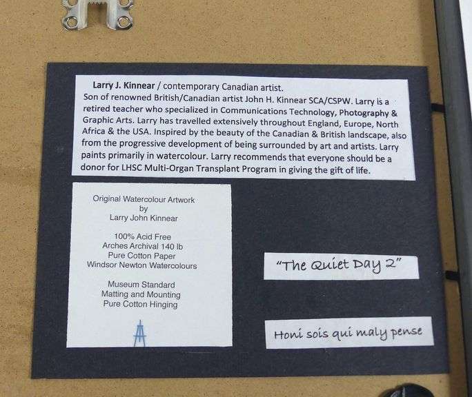 PAIR WATERCOLOURS BY LARRY KINNEAR