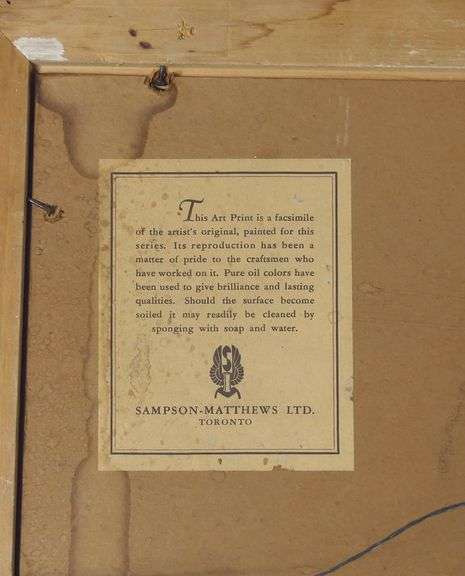 LAWREN HARRIS SILKSCREEN PRINT BY SAMPSON-MATTHEWS