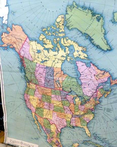 VINTAGE MAP OF NORTH AMERICA