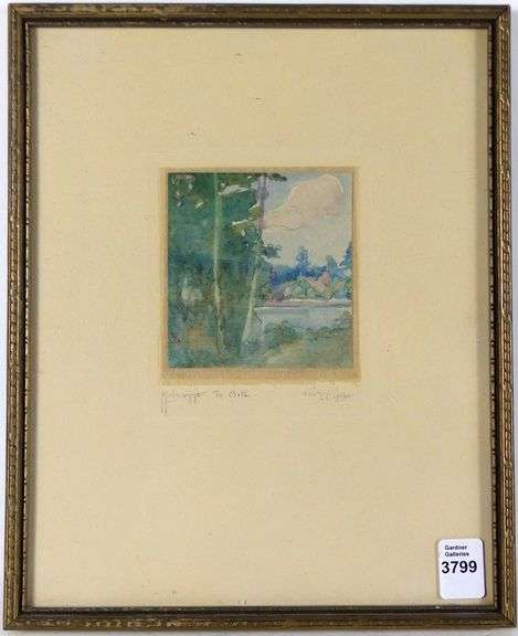 MINIATURE CANADIAN SCHOOL WATERCOLOUR