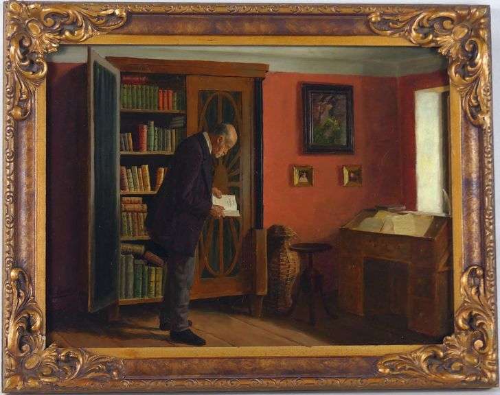 OIL ON PANEL BY LUDWIG VALENTA