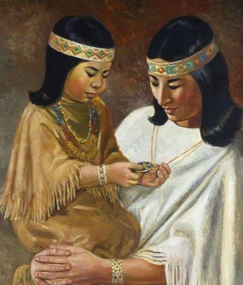 LARGE OIL ON CANVAS BY NORI PETER